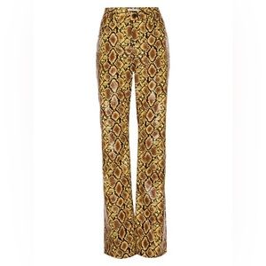 GOOD AMERICAN Good 90's Icon Faux Snake Skin Pants Gold